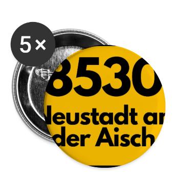 ALTE POSTLEITZAHL PLZ 8530 NEUSTADT AN DER AISCH - Buttons klein 25 mm (5er Pack) - Weiß - Vorne