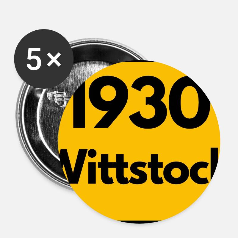 ANCIEN CODE POSTAL RÉTRO 1930 WITTSTOCK HEIMAT - Lot de 5 petits badges (25 mm) - blanc