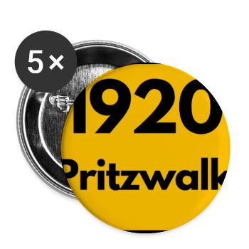 ALTE POSTLEITZAHL PLZ RETRO 1920 PRITZWALK HEIMAT - Buttons klein 25 mm (5er Pack) - Weiß - Vorne