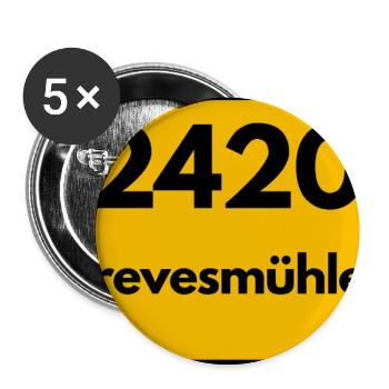 ANCIEN CODE POSTAL RETRO 2420 GREVESMÜHLEN - Lot de 5 petits badges (25 mm) - blanc - Devant