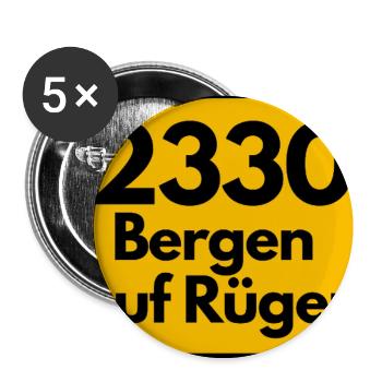 ANCIEN CODE POSTAL 2330 BERGEN AUF RÜGEN HEIMAT - Lot de 5 petits badges (25 mm) - blanc - Devant