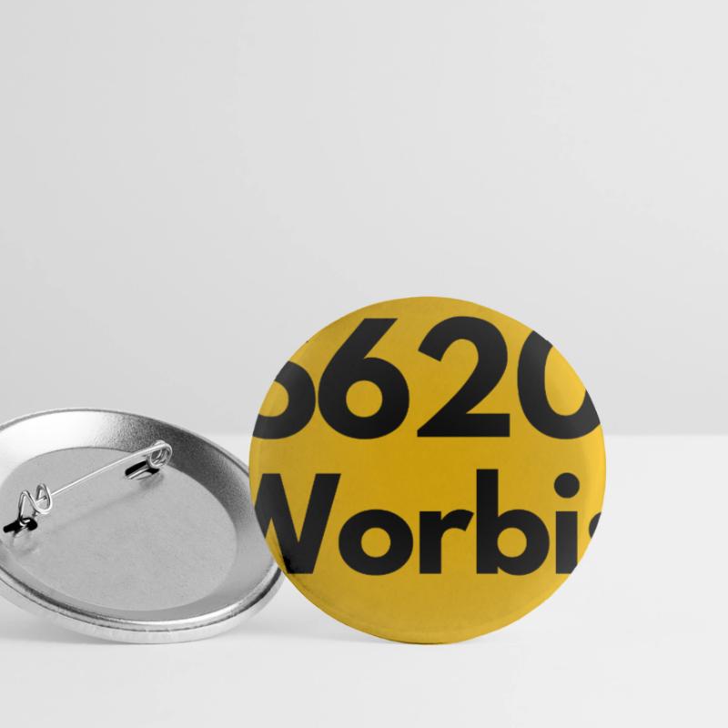 OLD POSTCODE 5620 WORBIS HEIMATSTOLZ ORIGINAL Buttons small 1''/25 mm (5-pack)