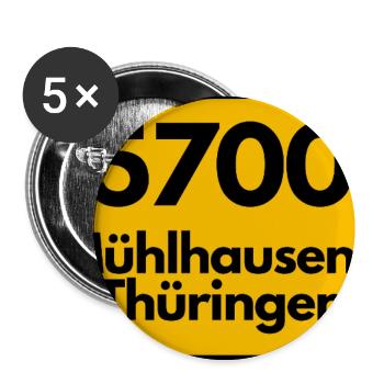 ANCIEN CODI POSTAL 5700 MÜHLHAUSEN THURINGIA - Lot de 5 petits badges (25 mm) - blanc - Devant