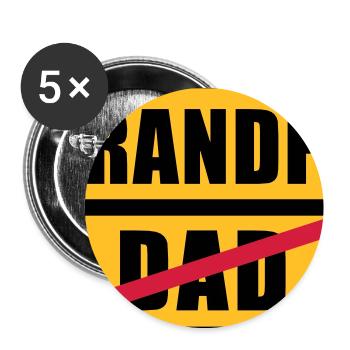 Dad - Grandpa - Buttons klein 25 mm (5er Pack) - Weiß - Vorne