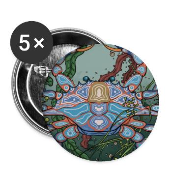Totem - Buttons klein 25 mm (5er Pack) - Weiß - Vorne