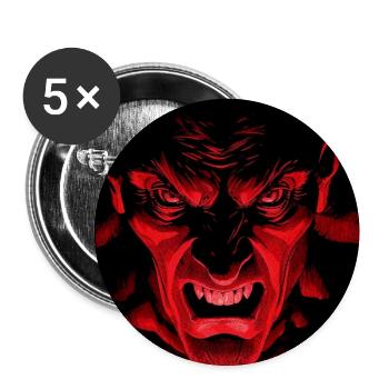 Der Teufel - Buttons klein 25 mm (5er Pack) - Weiß - Vorne