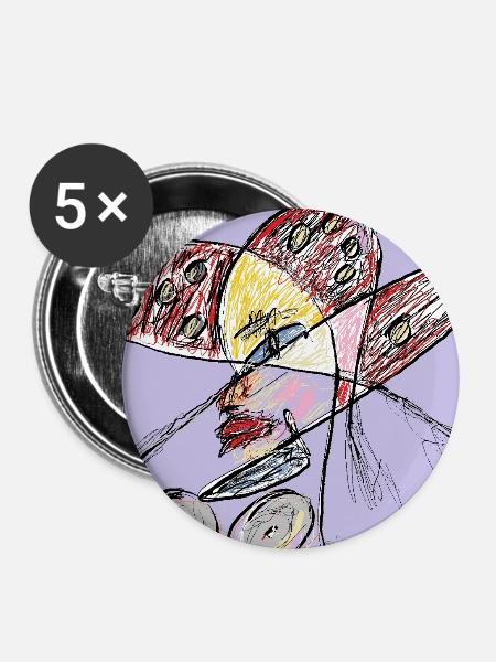 Der High-Fashion-Bürger - Buttons klein 25 mm (5er Pack) - Weiß