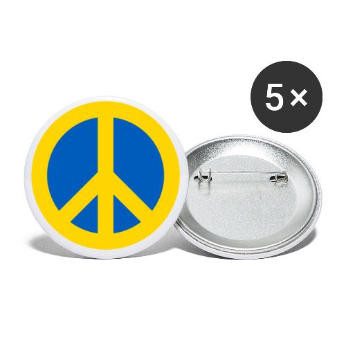 Peace for Ukraine Frieden Support Solidarität - Buttons klein 25 mm (5er Pack)