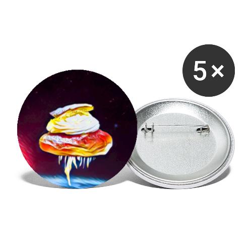 Semla - Små knappar 25 mm (5-pack)