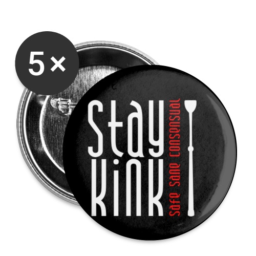 Stay Kink! Maska czarna - Przypinka mała 25 mm (pakiet 5 szt.)