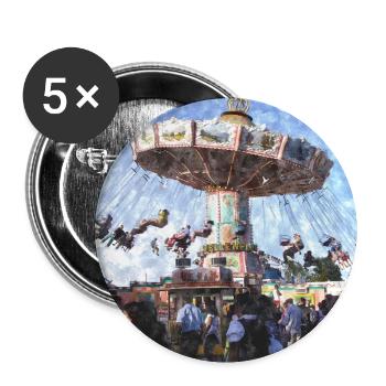 Straubing folk festival - Buttons small 1''/25 mm (5-pack) - white - Front