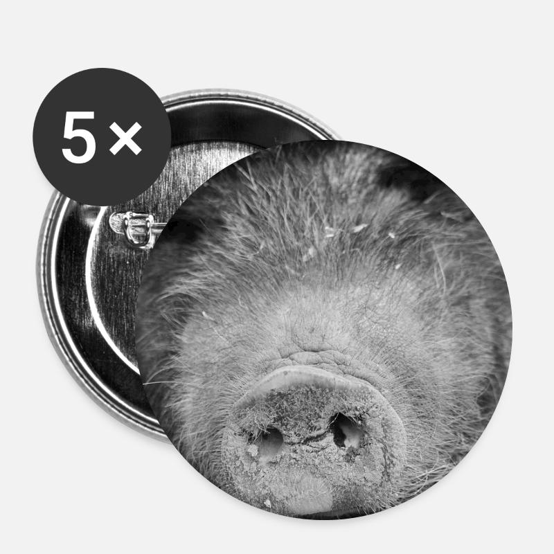 Pig had <3 - Buttons small 1''/25 mm (5-pack) - white