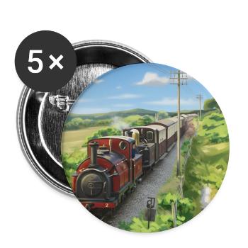 Dduallt-Doppelspiel - Buttons klein 25 mm (5er Pack) - Weiß - Vorne