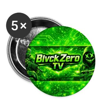 Neon Cyber Military Logo - Buttons small 1''/25 mm (5-pack) - white - Front