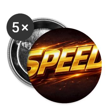 Golden Neon Speed Design - Buttons small 1''/25 mm (5-pack) - white - Front