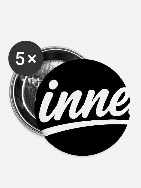 *innen Stil Logo - Buttons klein 25 mm (5er Pack) - Weiß