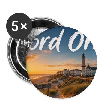 Nord Örni Norderney  - Buttons klein 25 mm (5er Pack) - Weiß - Vorne