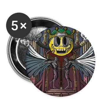Throne of Chaos - Cartoon Royalty - Buttons klein 25 mm (5er Pack) - Weiß - Vorne