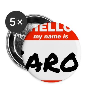 Bonjour mon nom est Carol Étiquette Étiquette - Lot de 5 petits badges (25 mm) - blanc - Devant