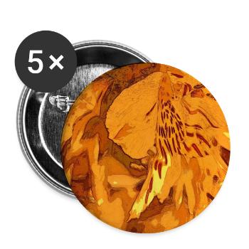 Ochre fantasy - Buttons small 1''/25 mm (5-pack) - white - Front