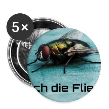 Motif du nœud papillon : Fais le nœud papillon ! - Lot de 5 petits badges (25 mm) - blanc - Devant