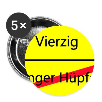 ortsschild_vierzig - Buttons klein 25 mm (5er Pack) - Weiß - Vorne