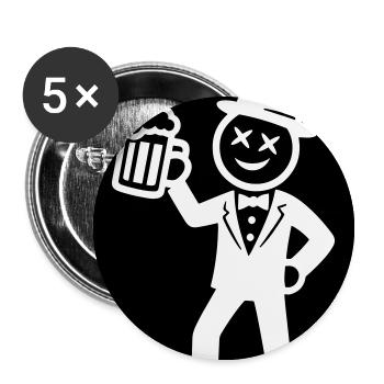 L’équipe Groom Bräutigam - Lot de 5 petits badges (25 mm) - blanc - Devant