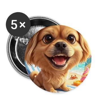 Mila in the sun - Buttons small 1''/25 mm (5-pack) - white - Front