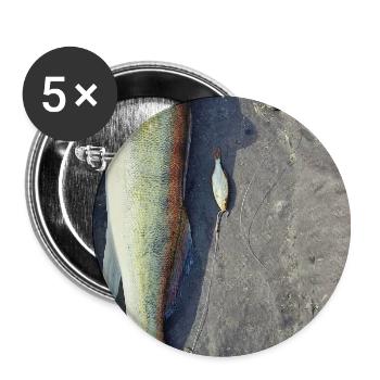Snookperch - Buttons klein 25 mm (5er Pack) - Weiß - Vorne