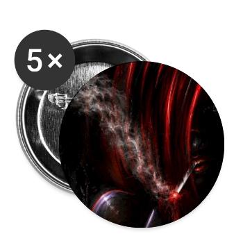 Dunkelrotes Haar und Rauch - Buttons klein 25 mm (5er Pack) - Weiß - Vorne