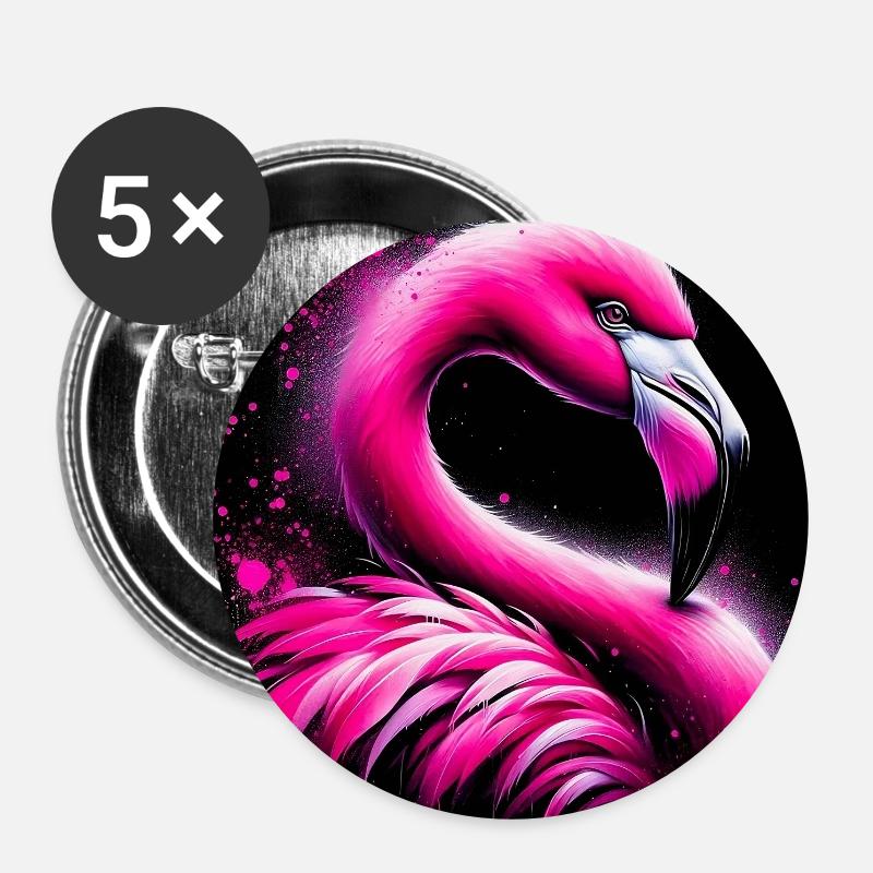 flamingo - Buttons small 1''/25 mm (5-pack) - white