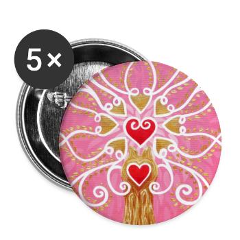 Tree of Life Love - Sonja von Staden - Buttons small 1''/25 mm (5-pack) - white - Front