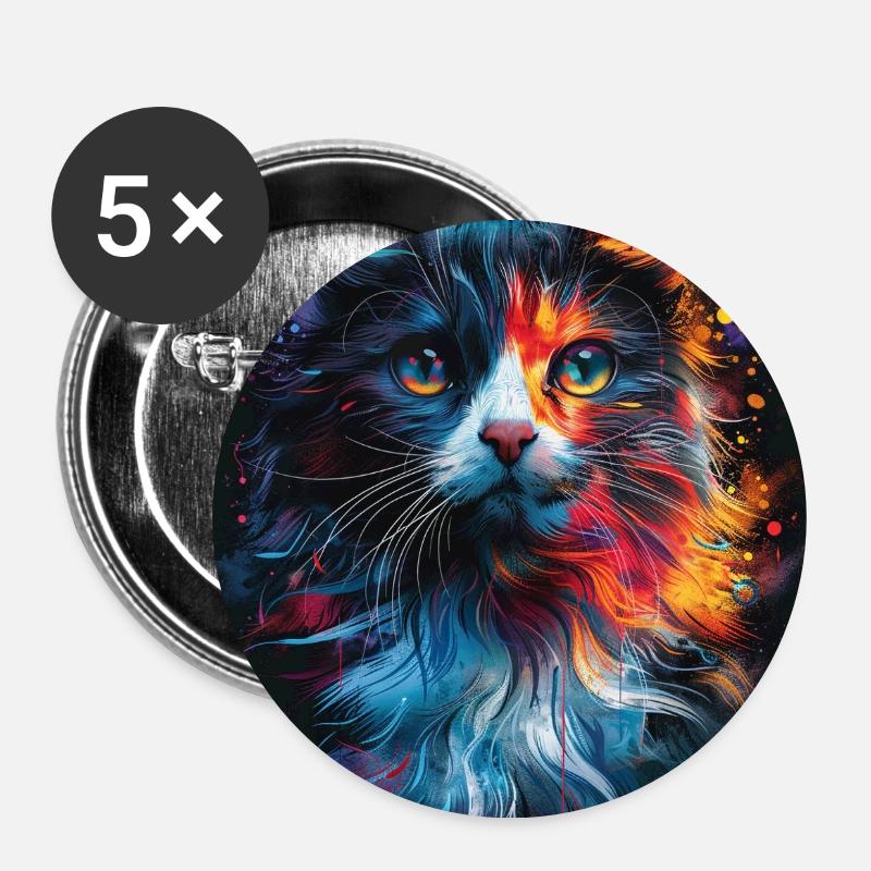 Cat_01 - Buttons small 1''/25 mm (5-pack) - white