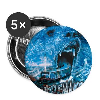 Berlin - Buttons klein 25 mm (5er Pack) - Weiß - Vorne