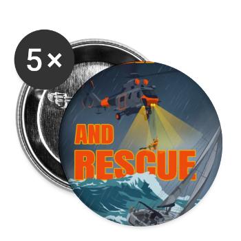 Search and Rescue - Buttons small 1''/25 mm (5-pack) - white - Front