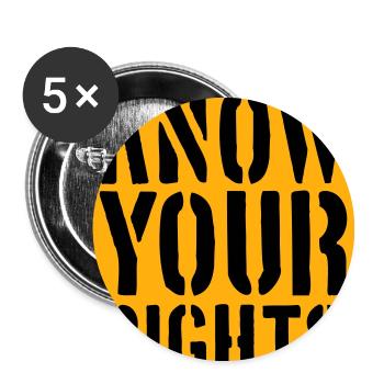 Know Your Rights Activism Justice Freedom - Buttons small 1''/25 mm (5-pack) - white - Front