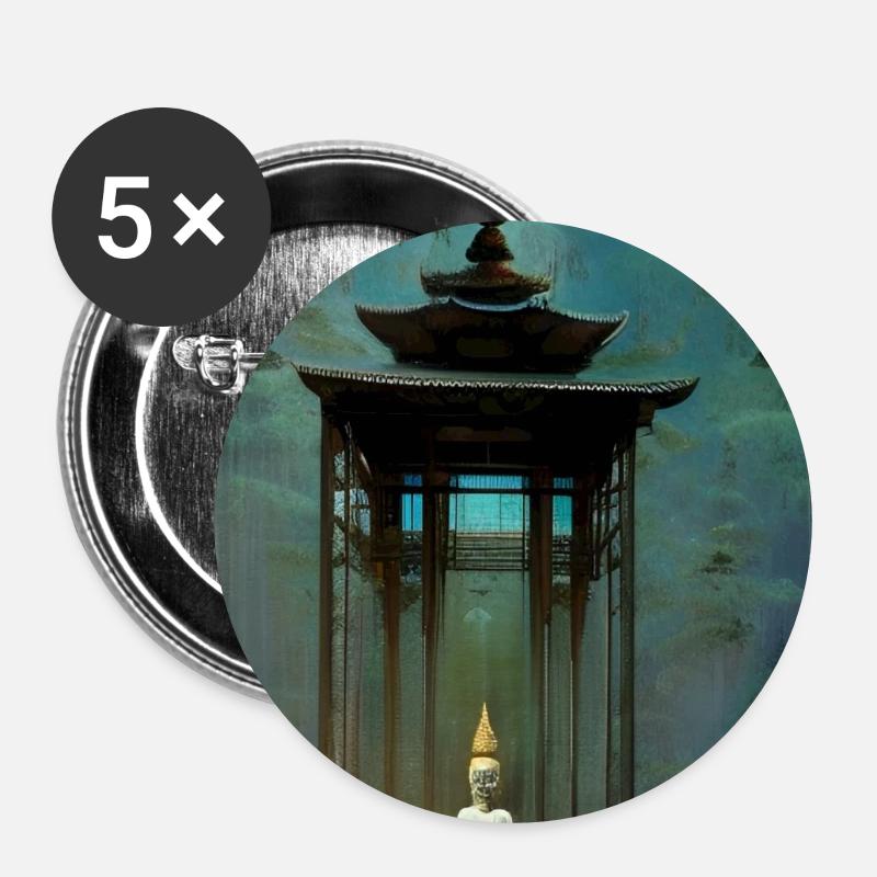 Temple - Buttons small 1''/25 mm (5-pack) - white