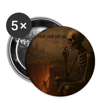 The world is passing - Buttons small 1''/25 mm (5-pack) - white - Front