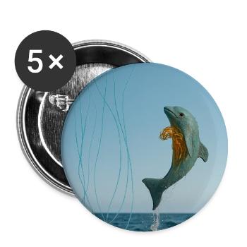 Marine Fantasy - Buttons small 1''/25 mm (5-pack) - white - Front