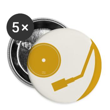 Drop The Needle Turntable Poster - Buttons small 1''/25 mm (5-pack) - white - Front
