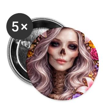 Lilith Mortis - Lot de 5 petits badges (25 mm) - blanc - Devant