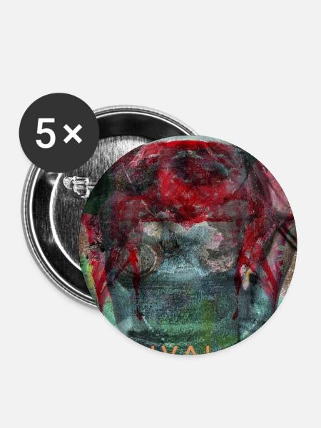 Straßenkunst São Paulo Festival 2019 - Buttons klein 25 mm (5er Pack) - Weiß