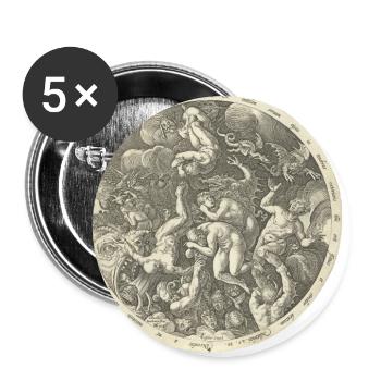 Les maudits vont en enfer - Lot de 5 petits badges (25 mm) - blanc - Devant