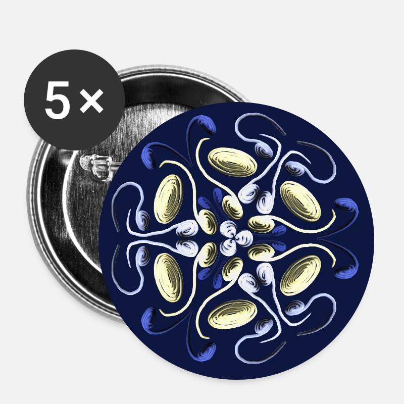 ManGogh - Buttons klein 25 mm (5er Pack) - Weiß