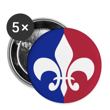 france royaliste 01 - Lot de 5 petits badges (25 mm) - blanc - Devant