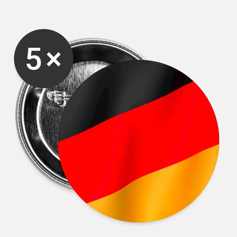 Germany flag - Buttons small 1''/25 mm (5-pack) - white
