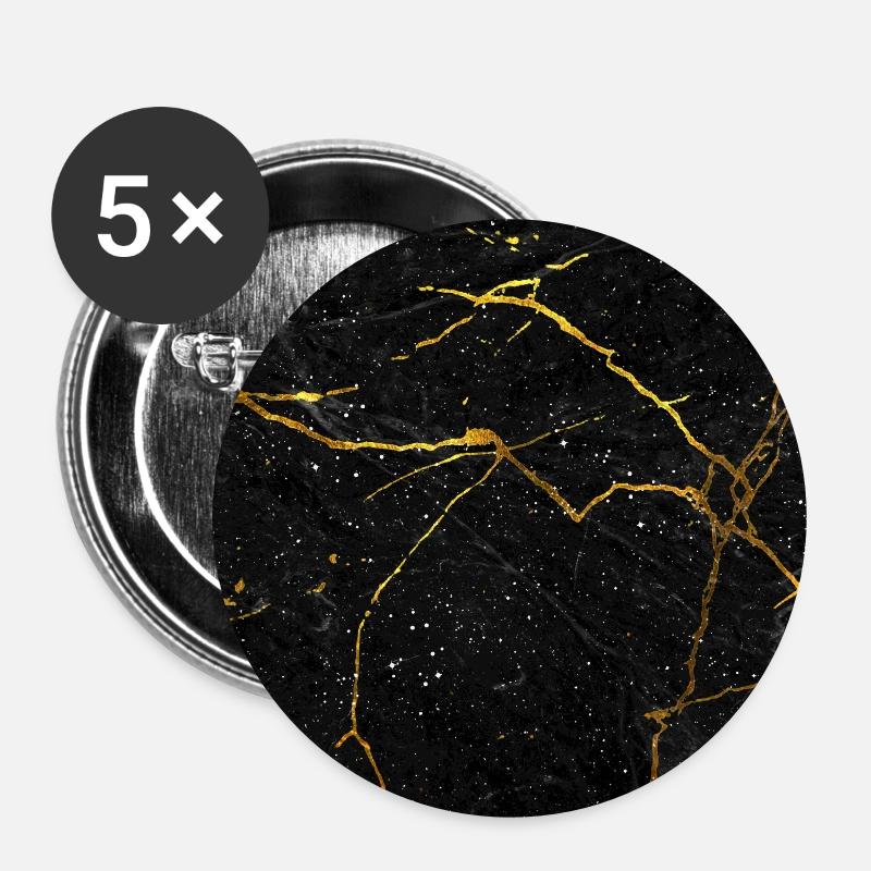 Marmor Textur - Buttons klein 25 mm (5er Pack) - Weiß