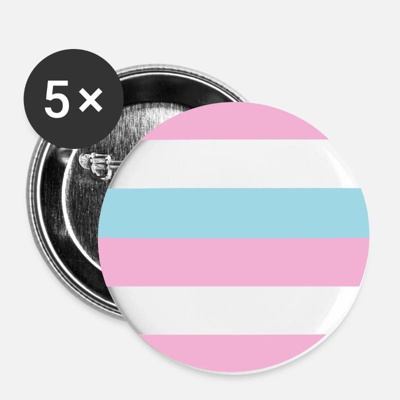 Intersexe - Lot de 5 petits badges (25 mm) - blanc