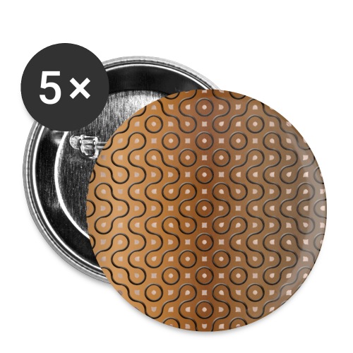 Lochblech mit Linien - Buttons klein 25 mm (5er Pack)