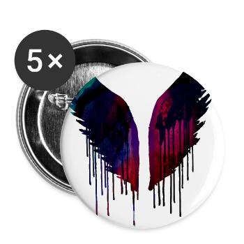 angel wings,wings,angelwings,colorful,graffiti - Buttons small 1''/25 mm (5-pack) - white - Front